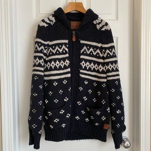 Buffalo David Bitton Men’s Zip-up Instarsia Shawl Collar Sweater